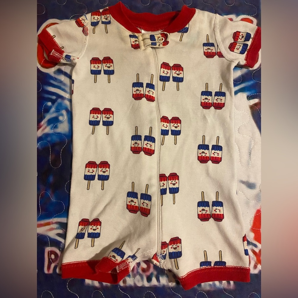 Hanna Andersson baby zip sleeper short rompers or pajamas 0-6 months